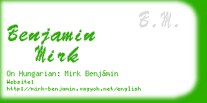 benjamin mirk business card