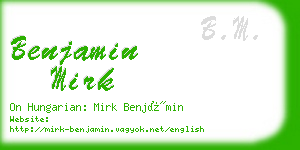 benjamin mirk business card